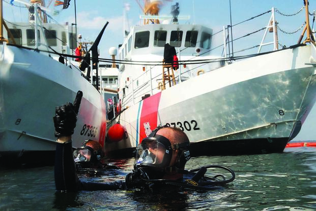 Coast guard diver