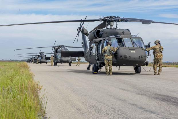 Members of the Idaho National Guard conduct Operation Infinite Crisis training.