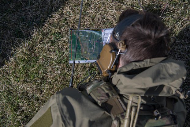 US Air Force Special Tactics participate in simulated exercise.